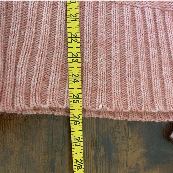 Ann Taylor Loft Coral Alpaca Blend Long Sleeve V Neck Sweater Size Large - Picture 7 of 8